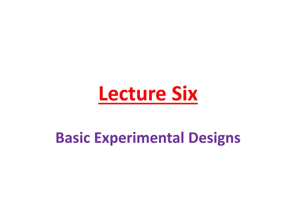 lecture six n.w