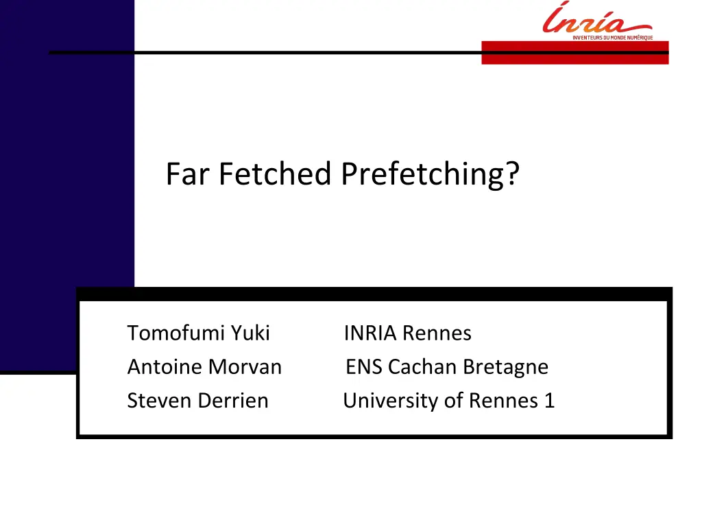 far fetched prefetching n.w