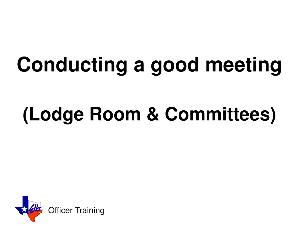 conducting a good meeting n.w