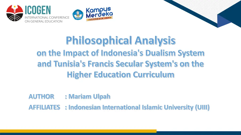 international conference on general education n.w