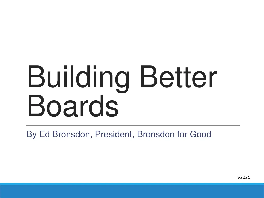 building better boards n.w