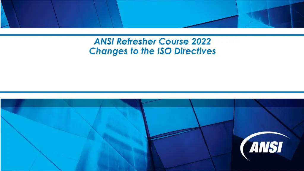 ansi refresher course 2022 changes n.w