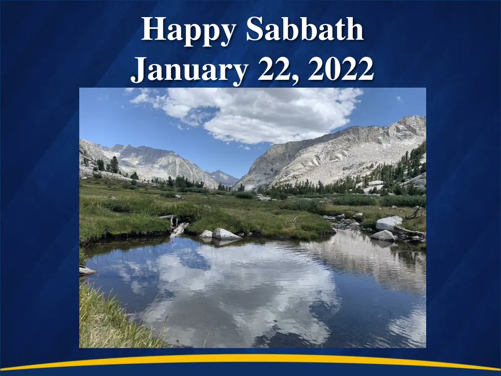 happy sabbath january 22 2022 n.w