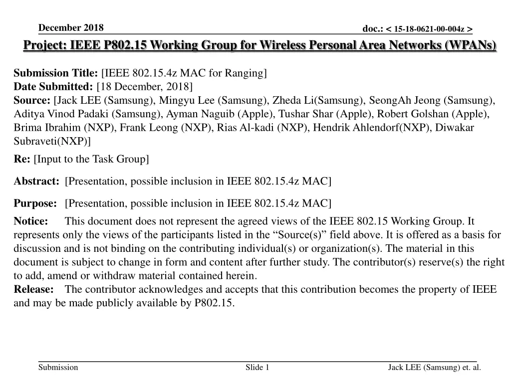 december 2018 project ieee p802 15 working group n.w