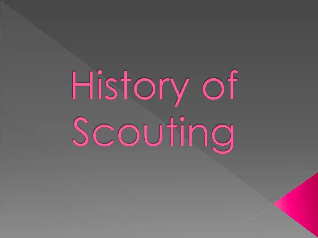 history of scouting n.w