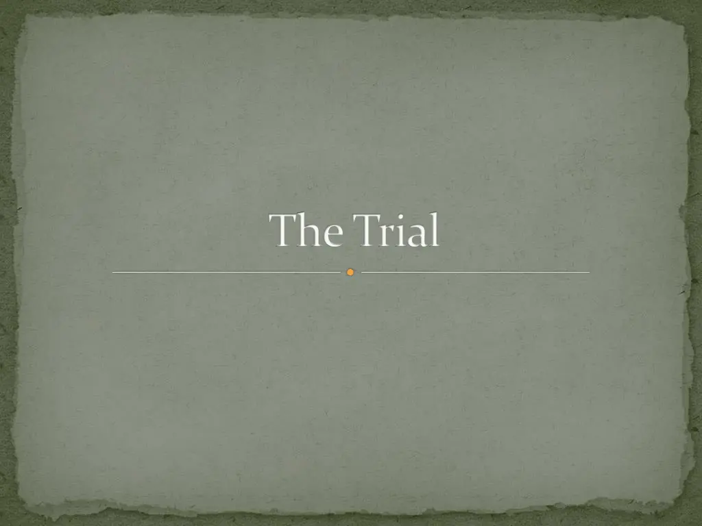 the trial n.w