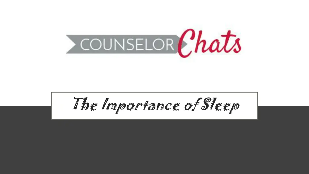the importance of sleep n.w