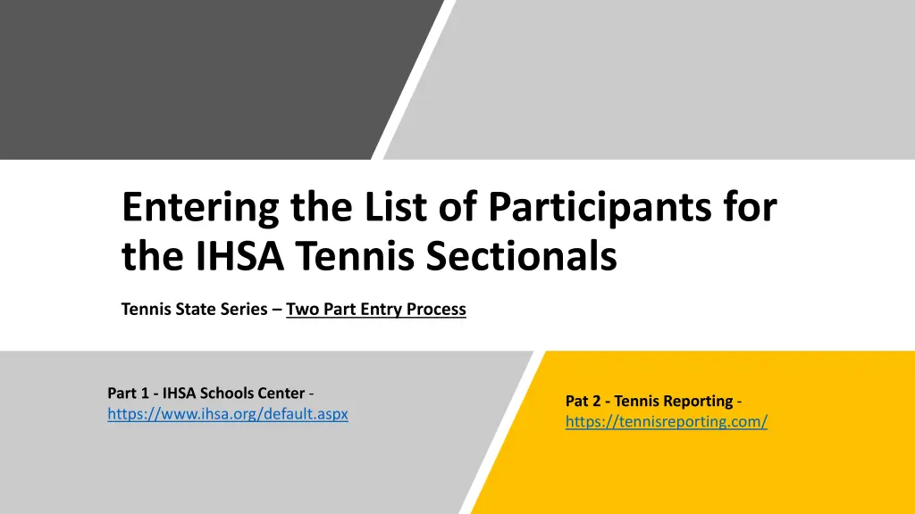 entering the list of participants for the ihsa n.w
