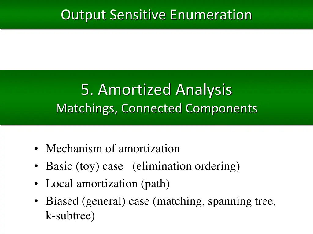 output sensitive enumeration n.w
