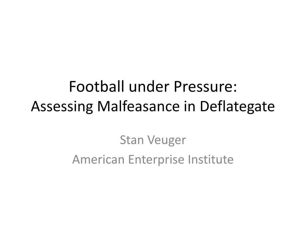 football under pressure assessing malfeasance n.w