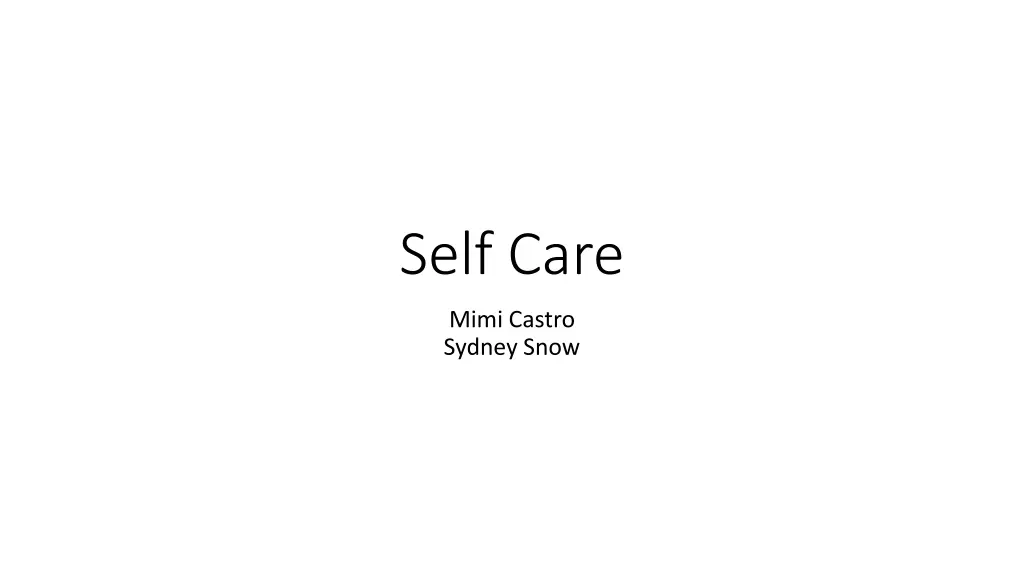 self care n.w