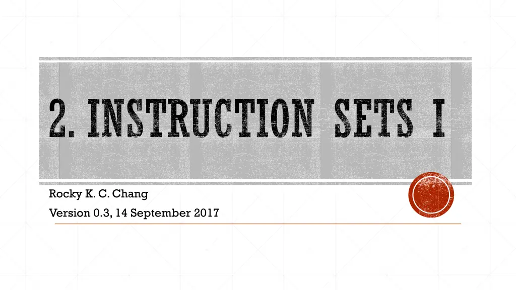 2 instruction sets i n.w