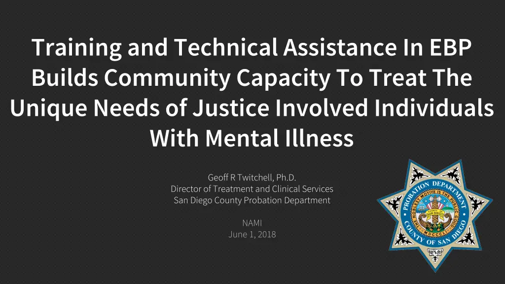 training and technical assistance in ebp builds n.w