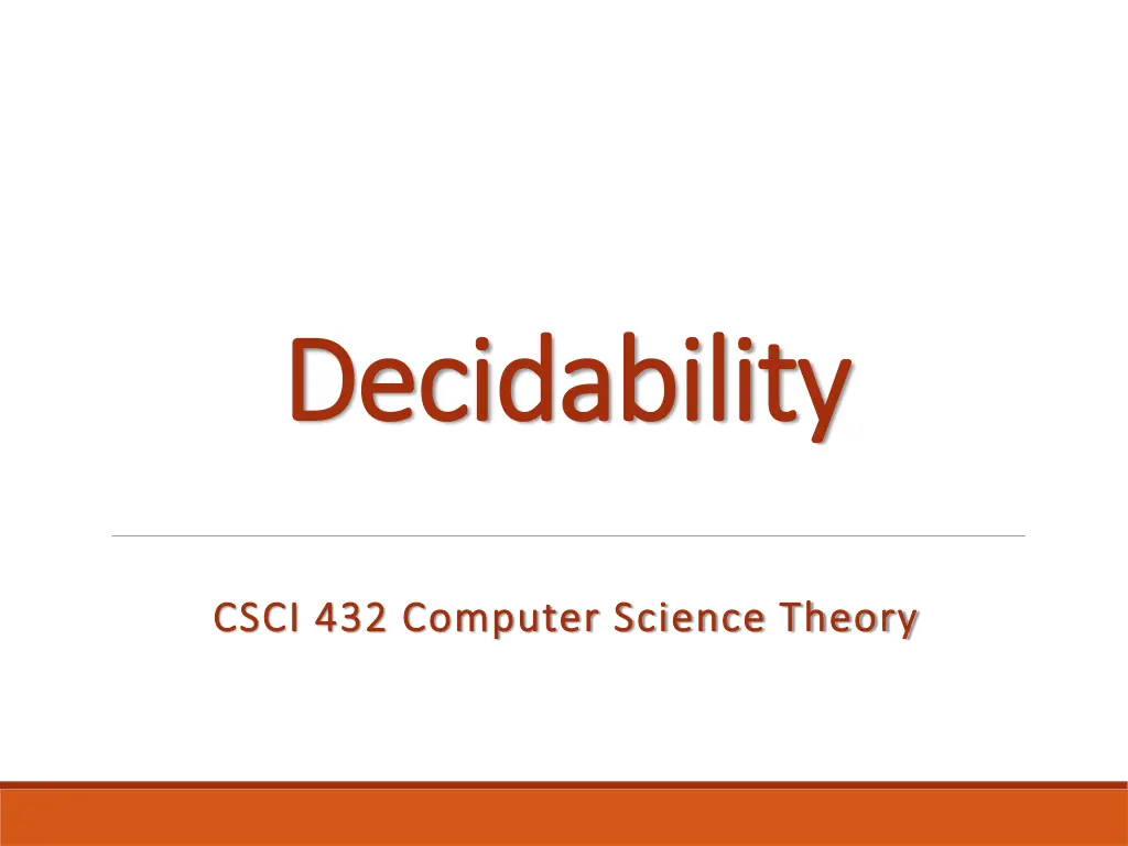 decidability decidability n.w