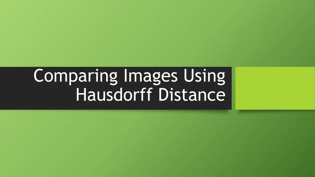 comparing images using hausdorff distance n.w