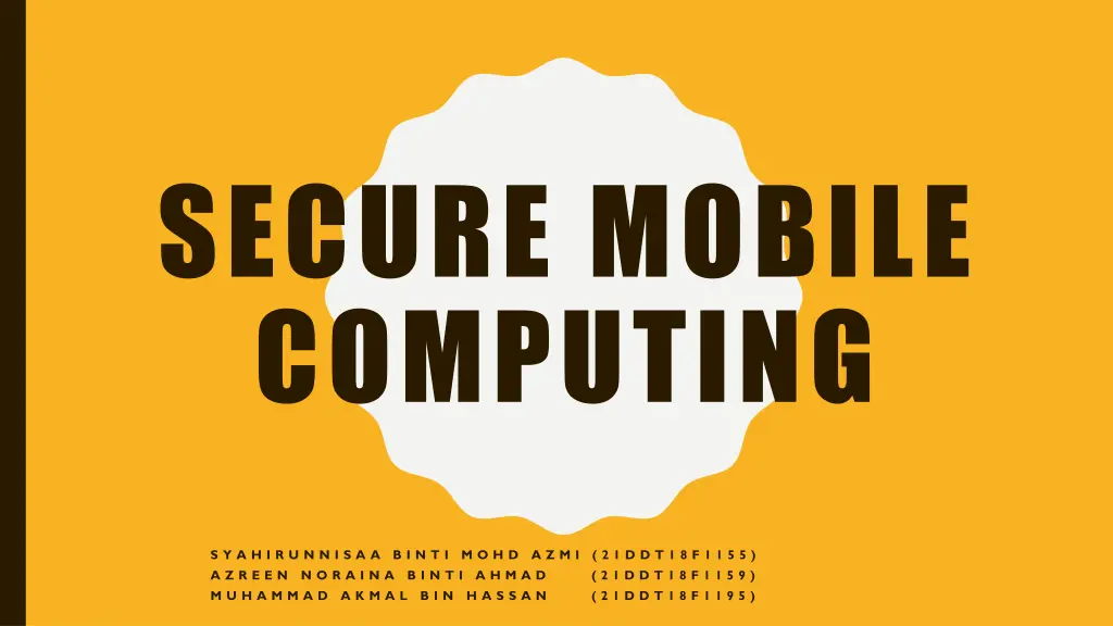 secure mobile computing n.w