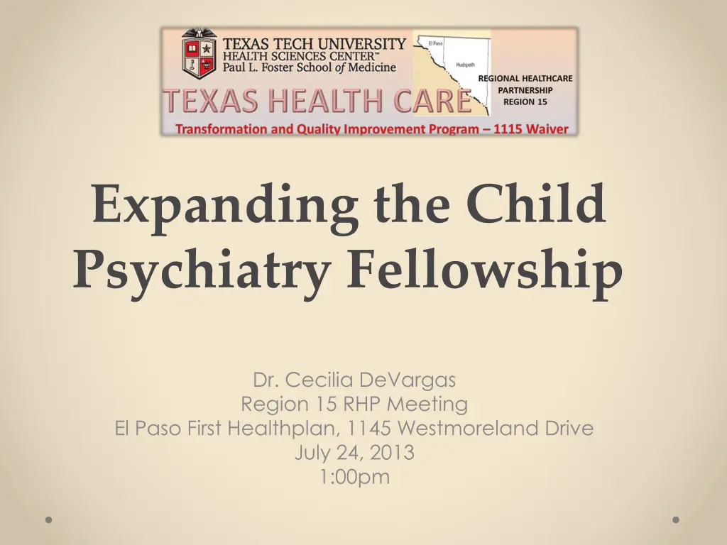 expanding the child psychiatry fellowship n.w