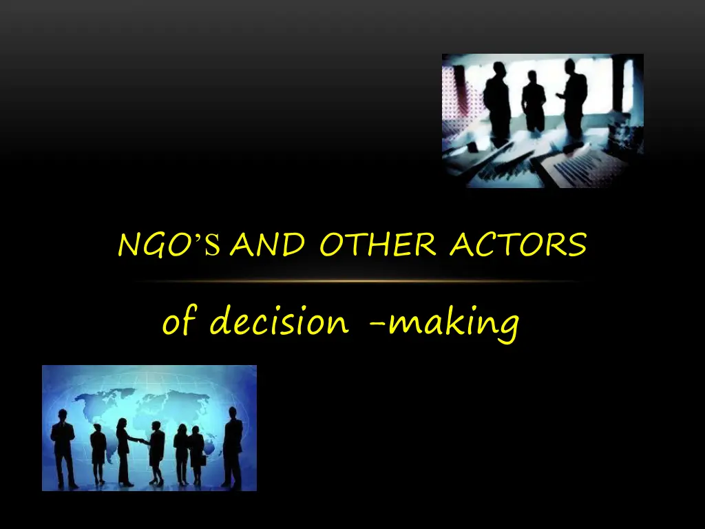 ngo s and other actors n.w