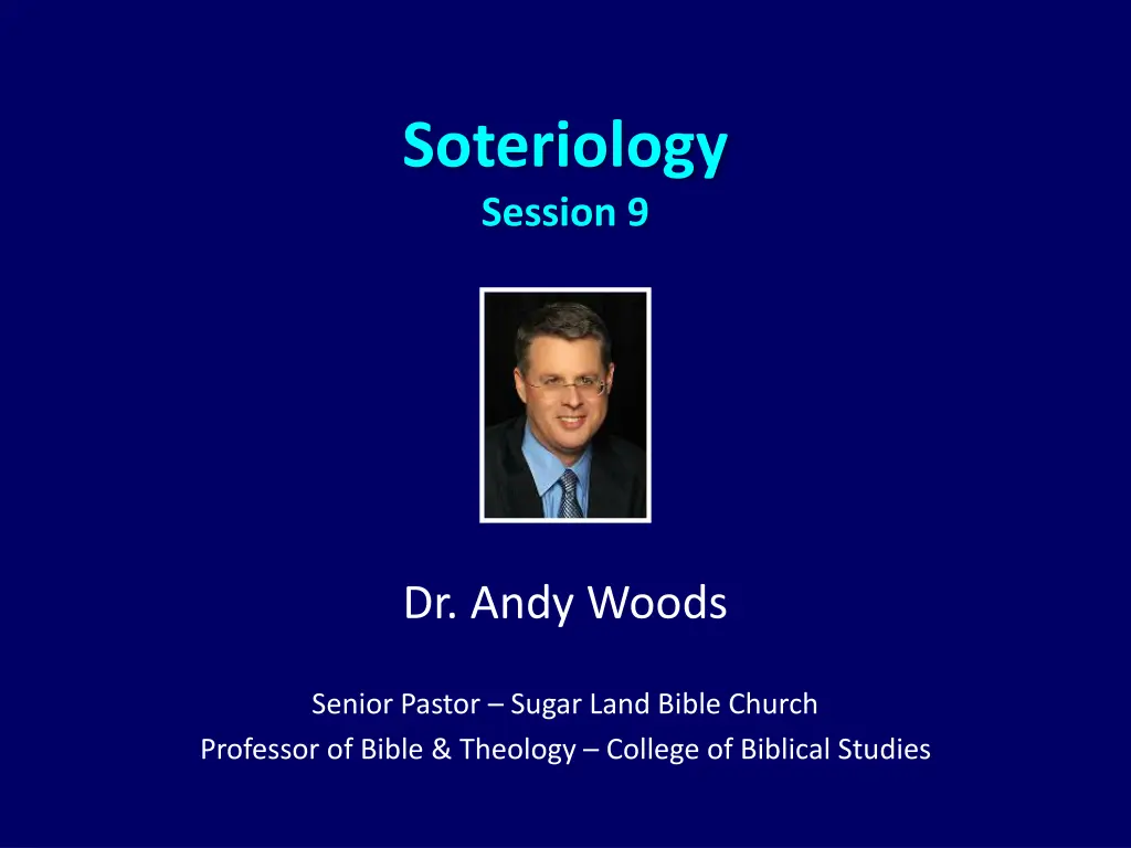 soteriology session 9 n.w