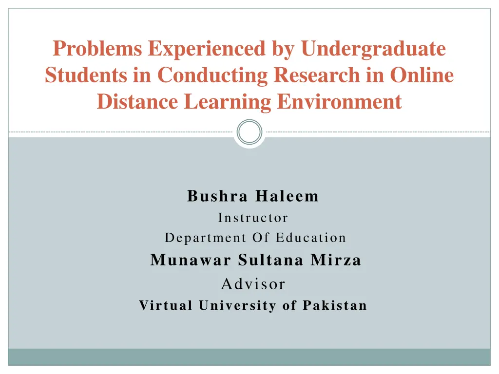 problems experienced by undergraduate students n.w