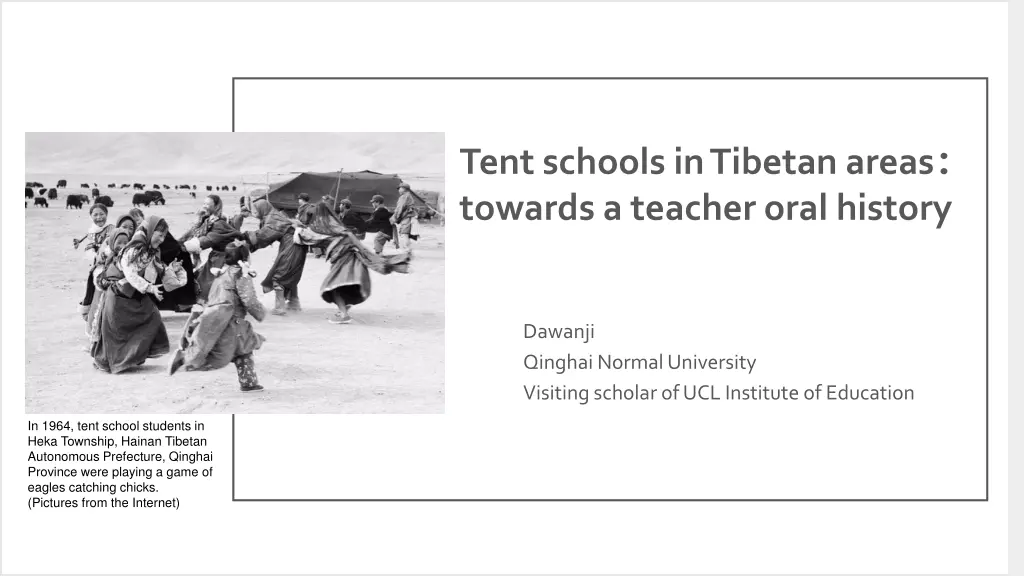 tent schools in tibetan areas towards a teacher n.w