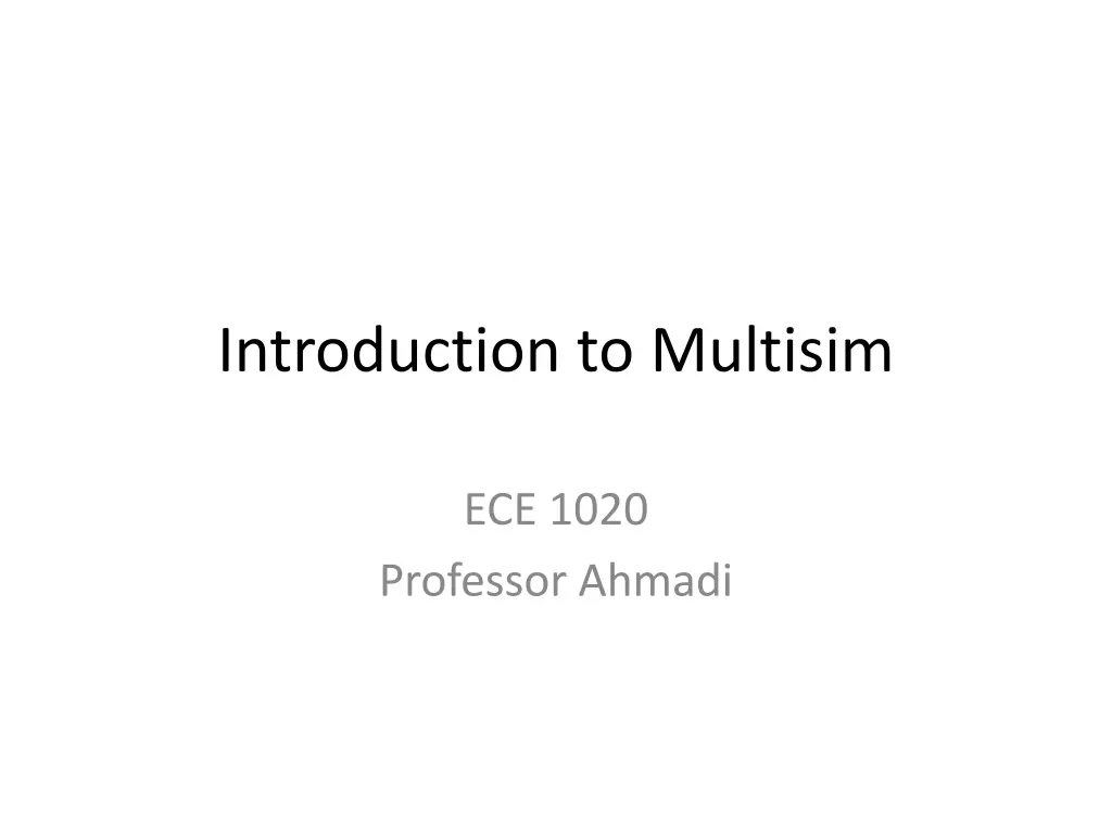 introduction to multisim n.w