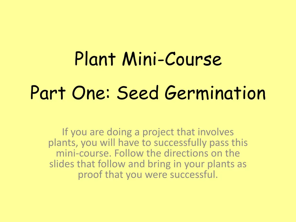 plant mini course n.w