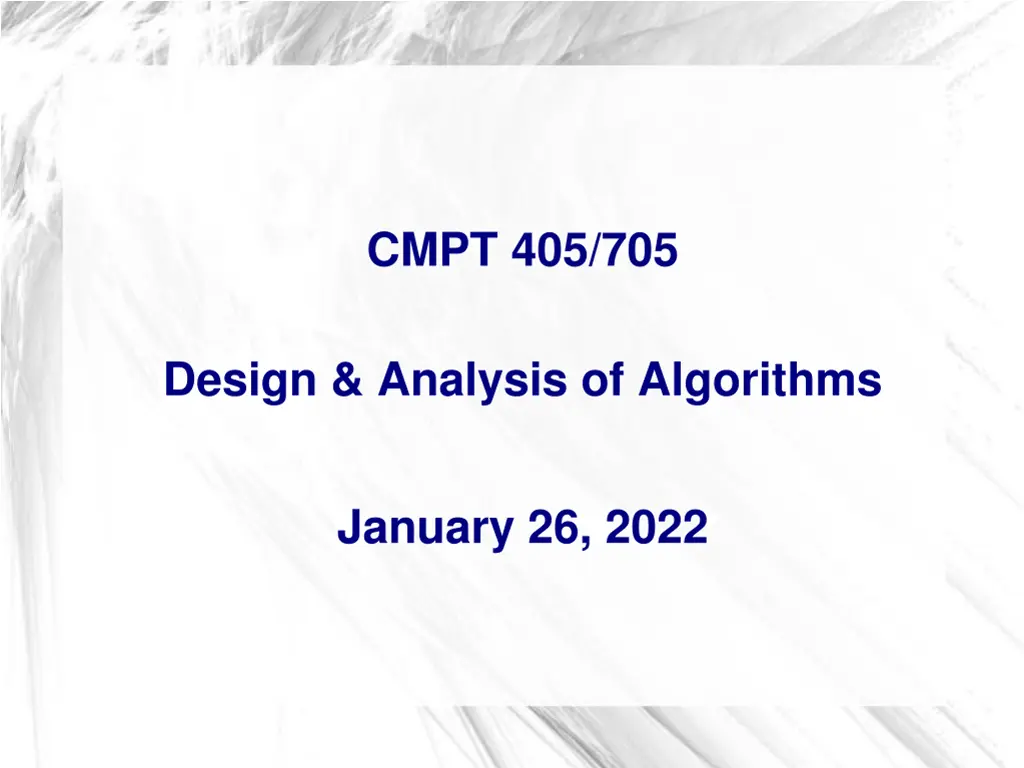 cmpt 405 705 n.w
