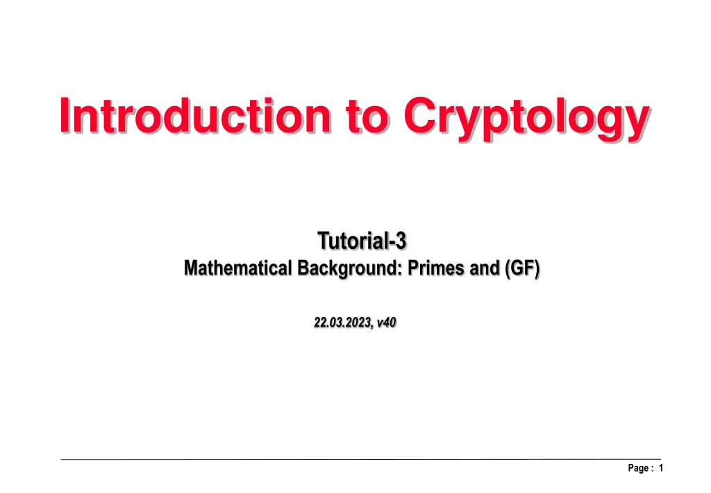 introduction to cryptology n.w