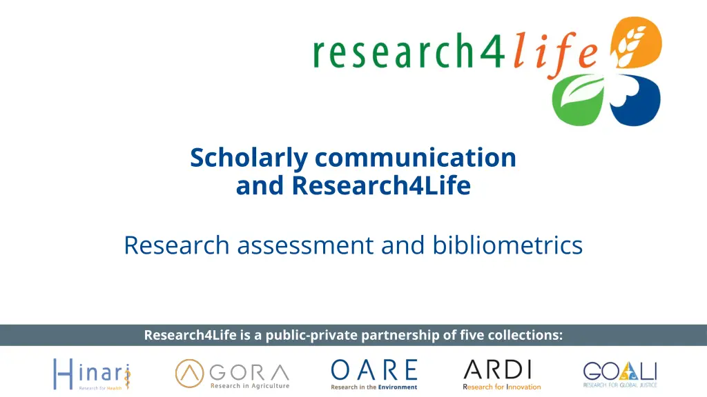 scholarly communication and research4life n.w