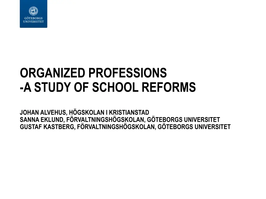 organized professions a study of school reforms n.w