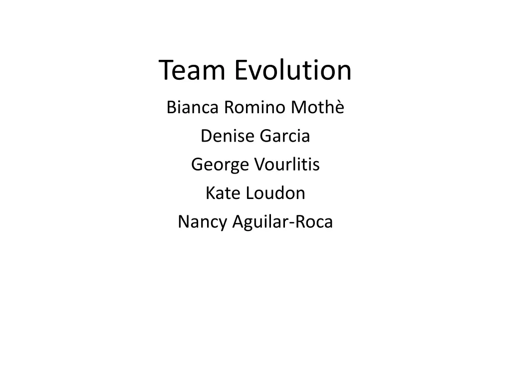 team evolution n.w