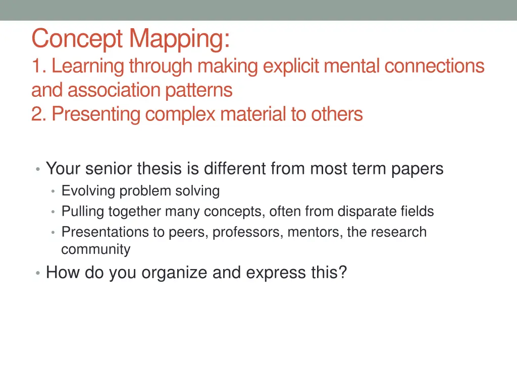 concept mapping 1 learning through making n.w