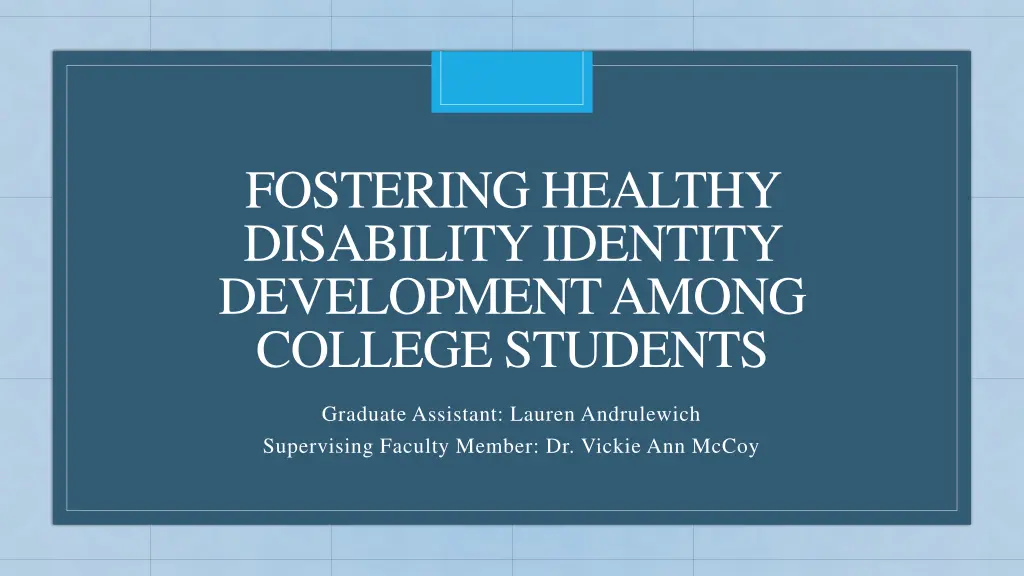 fostering healthy disability identity development n.w