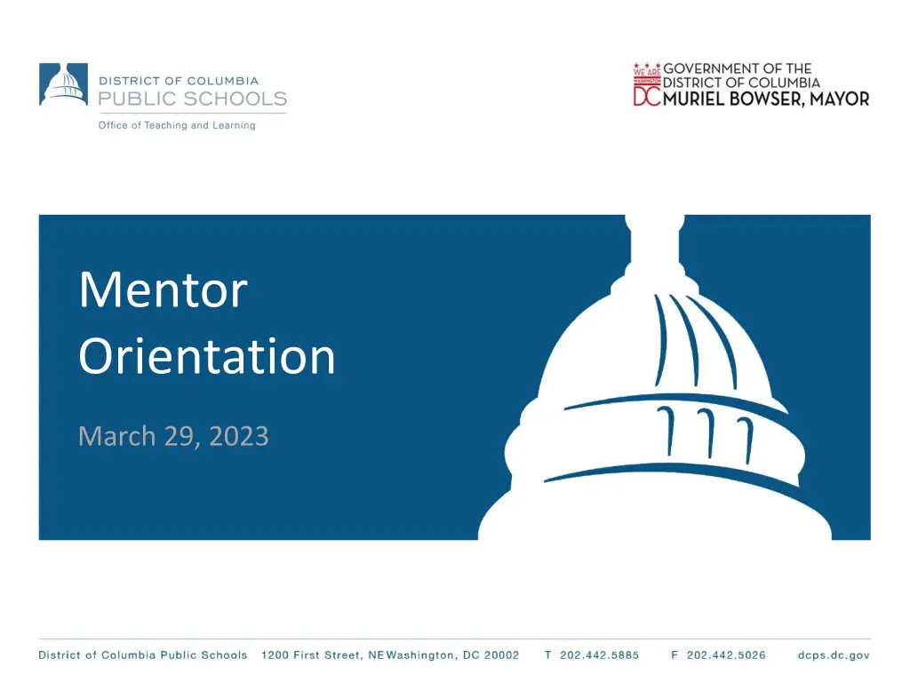 mentor orientation n.w