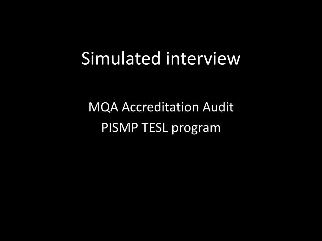 simulated interview n.w