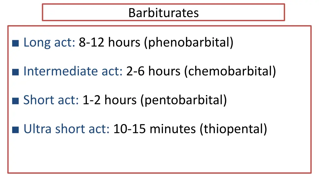 barbiturates n.w