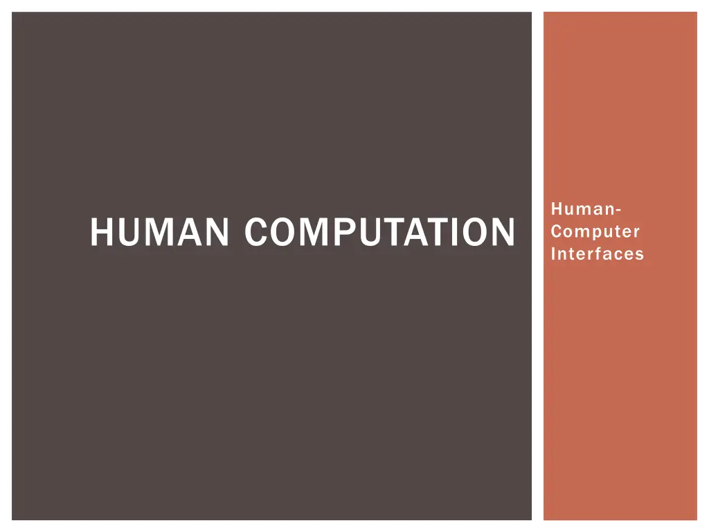 human computer interfaces n.w
