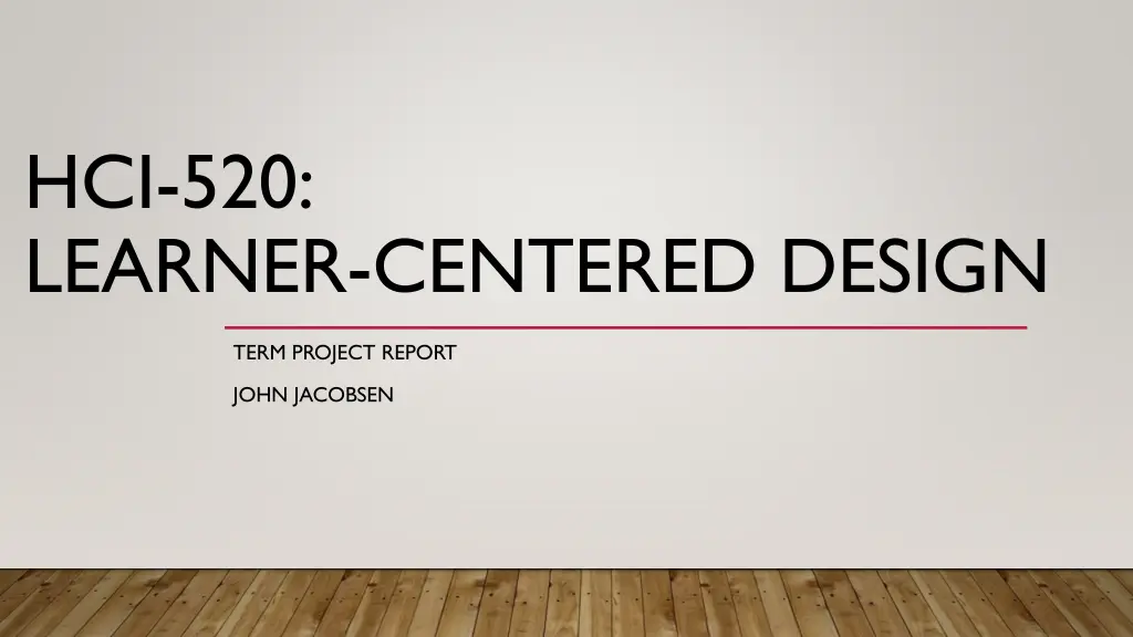 hci 520 learner centered design n.w