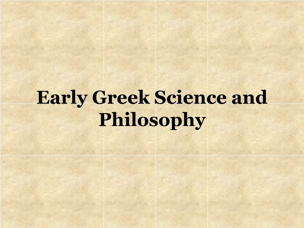 early greek science and philosophy n.w