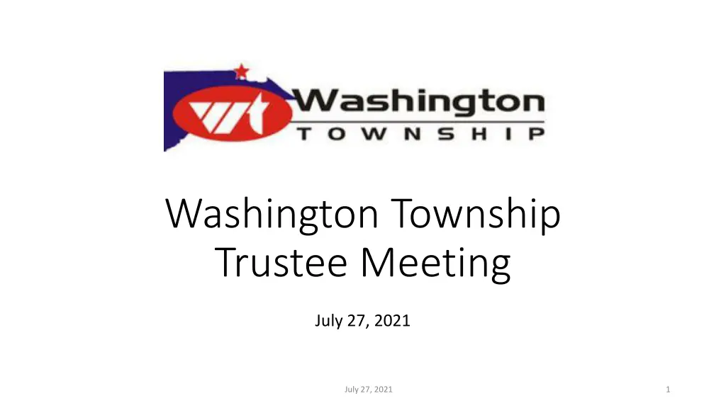 washington township trustee meeting n.w