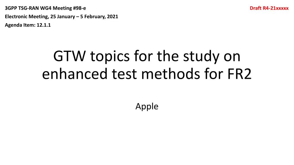 3gpp tsg ran wg4 meeting 98 e n.w