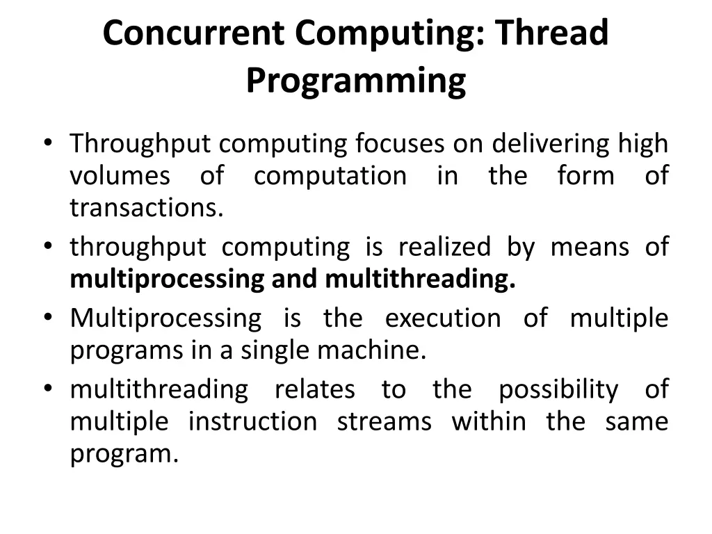 concurrent computing thread programming n.w