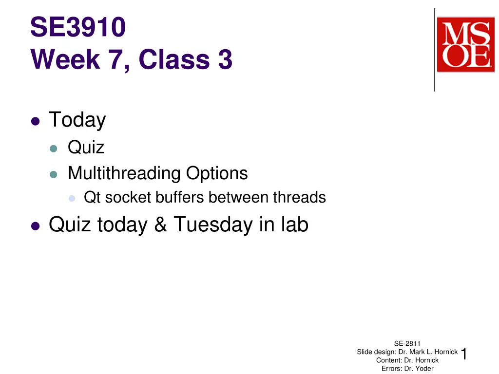 se3910 week 7 class 3 n.w