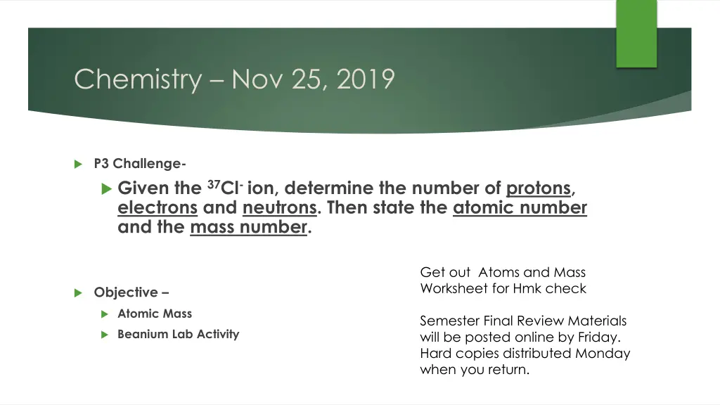 chemistry nov 25 2019 n.w