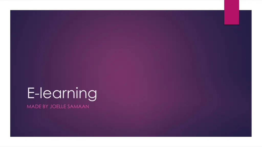 e learning made by joelle samaan n.w