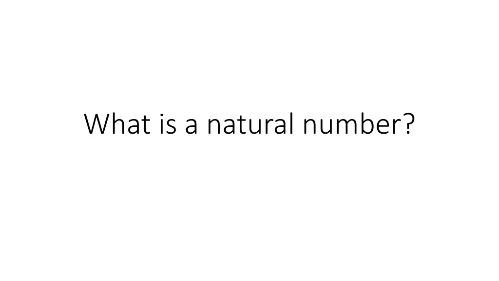 what is a natural number n.w