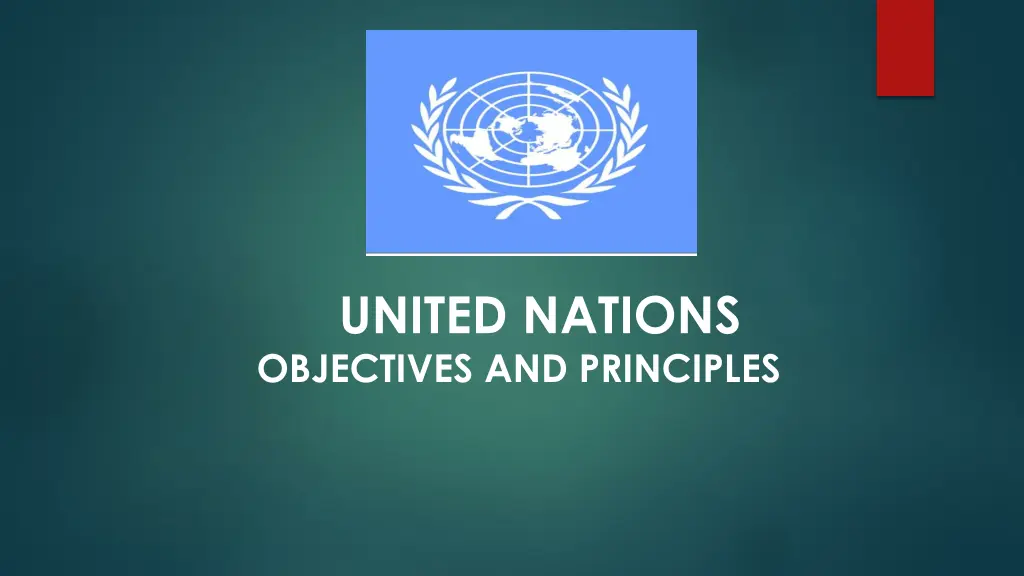 united nations objectives and principles n.w