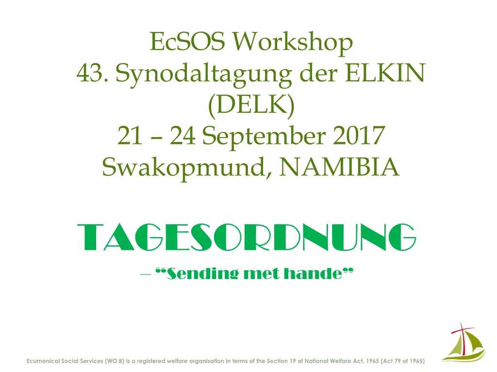 ecsos workshop 43 synodaltagung der elkin delk n.w