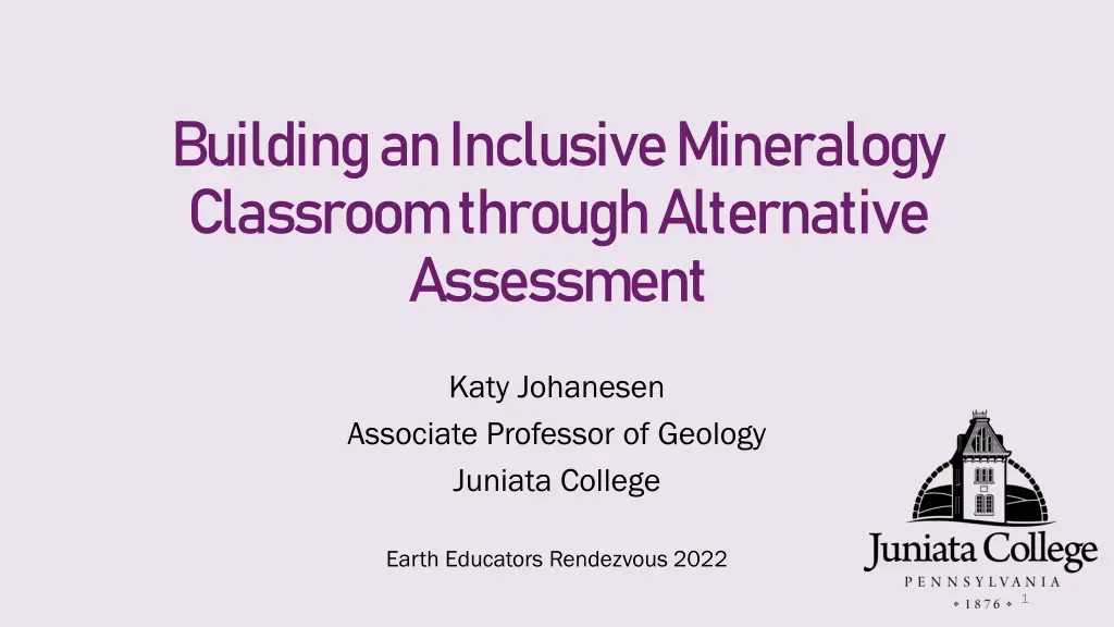 building an inclusive mineralogy classroom n.w